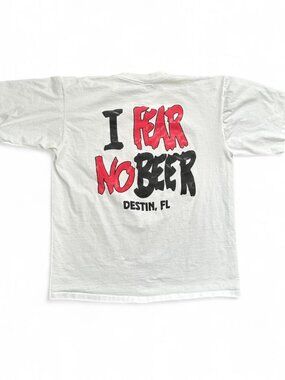 Vintage 90s No Fear Beer Parody Florida Graphic T-Shirt Men's XL